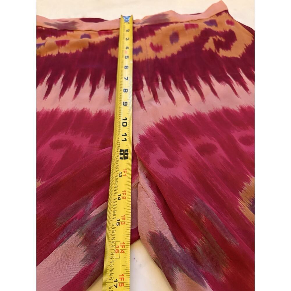 Vintage Ralph Lauren Purple Label Wide Leg Silk Pants ikat Printed 1990s Runway - Picture 13 of 16